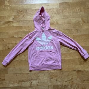 Adidas Kids Light Pink Hoodie with Trefoil Logo